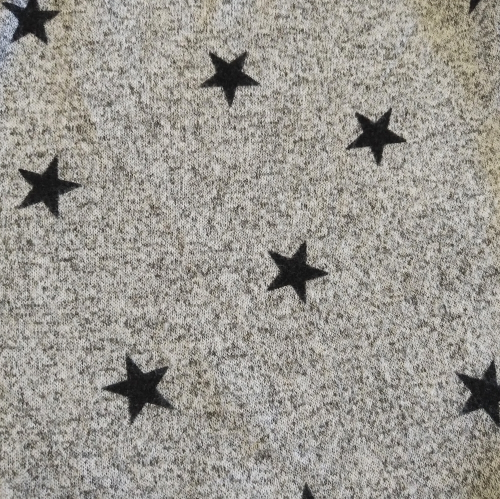 ✨️HP✨️Lucky🍀 Brand Heather Black Lounge Shorts w/Stars⭐ - Picture 8 of 9